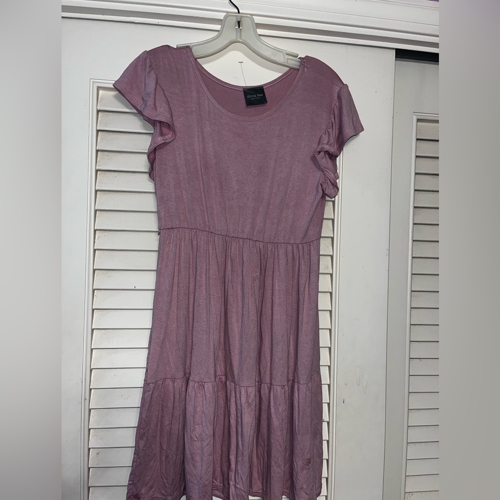 Olivia Rae blush pink flowy baby doll dress